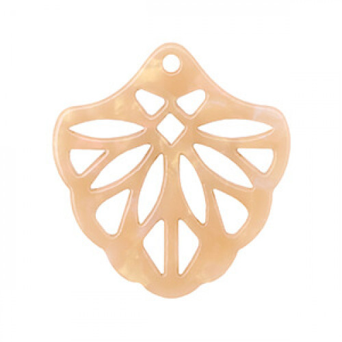Resin pendant 40mm - Peach blush opal